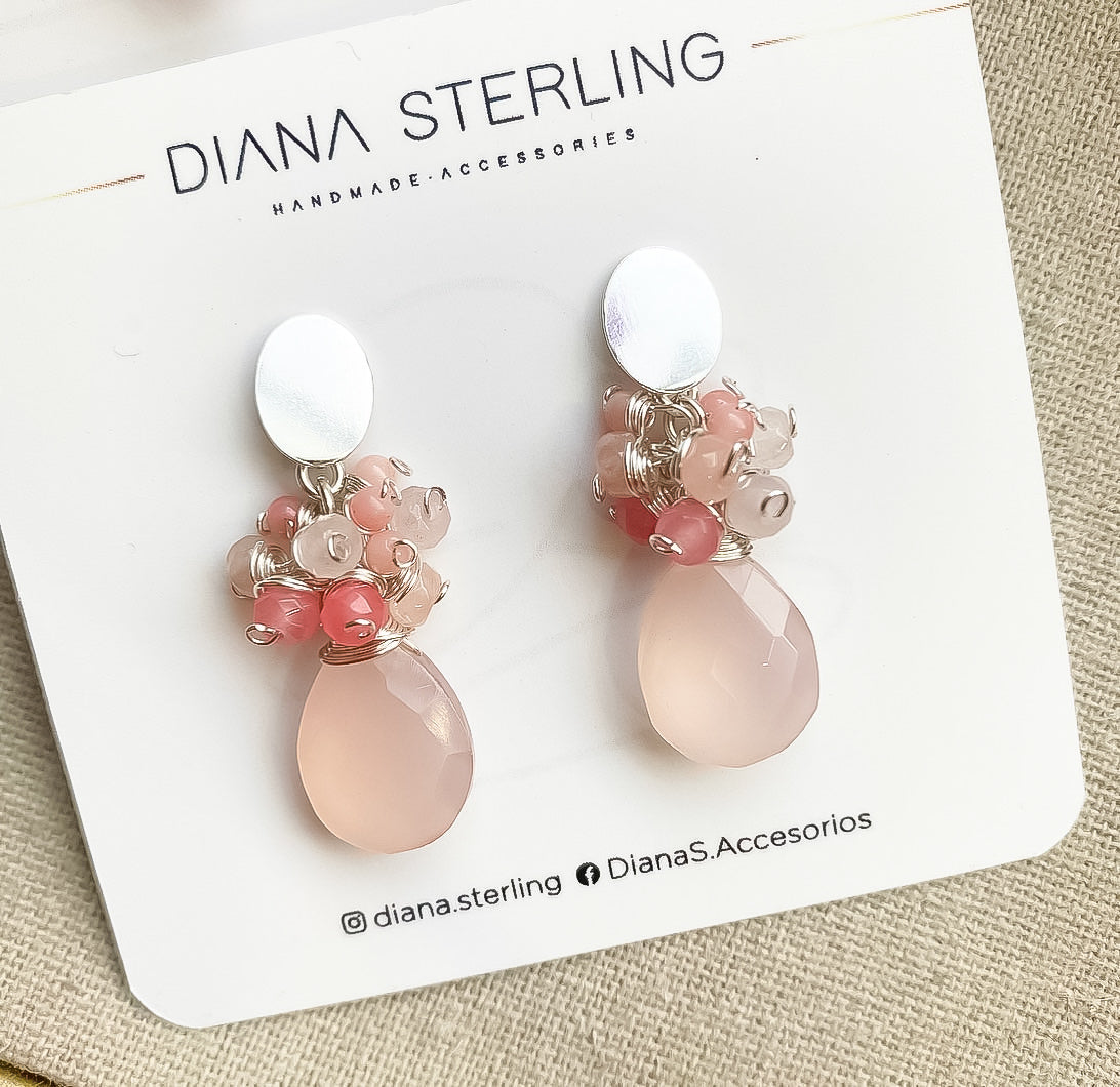 Stone cuarzo rosa silver