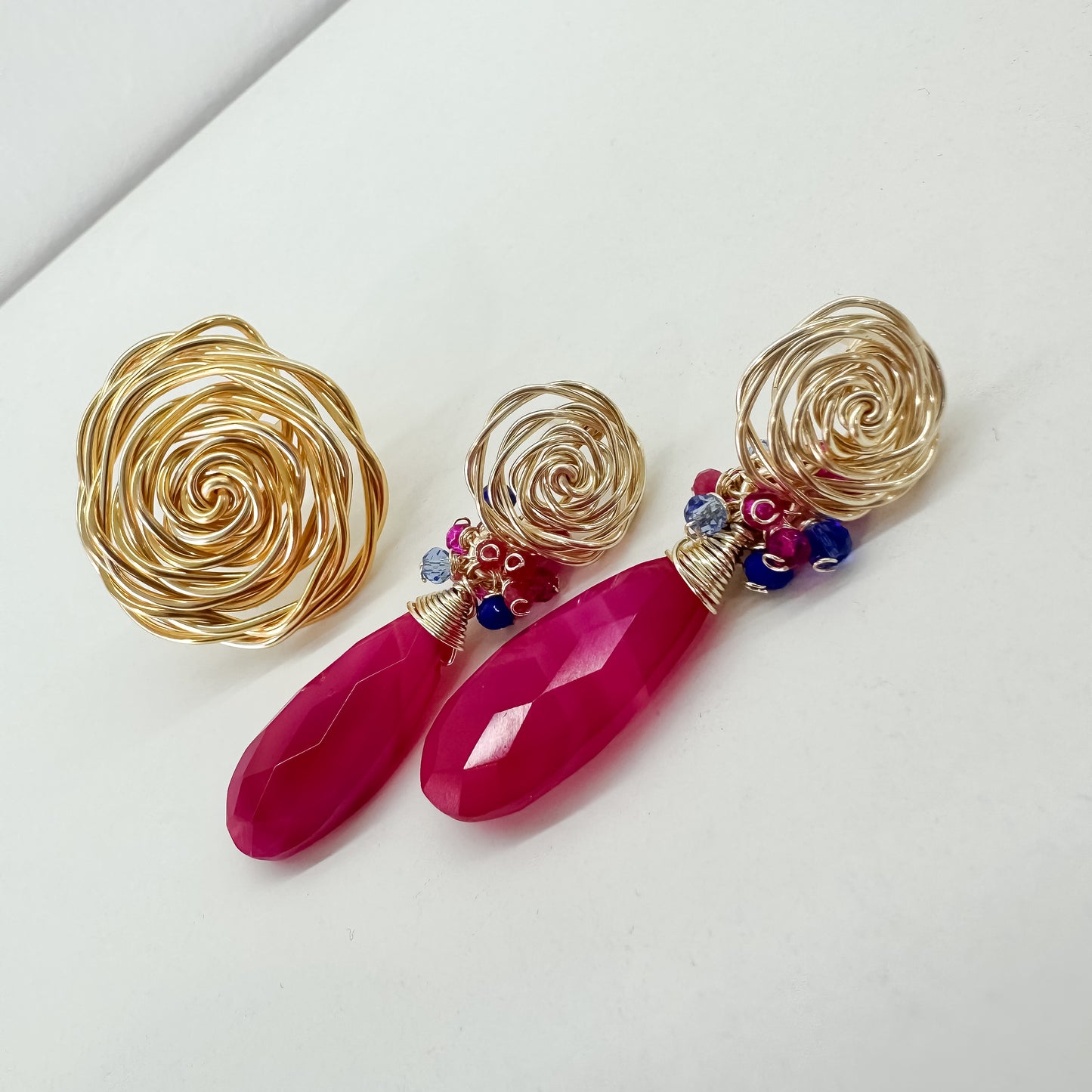 Aros rose calcedonia long
