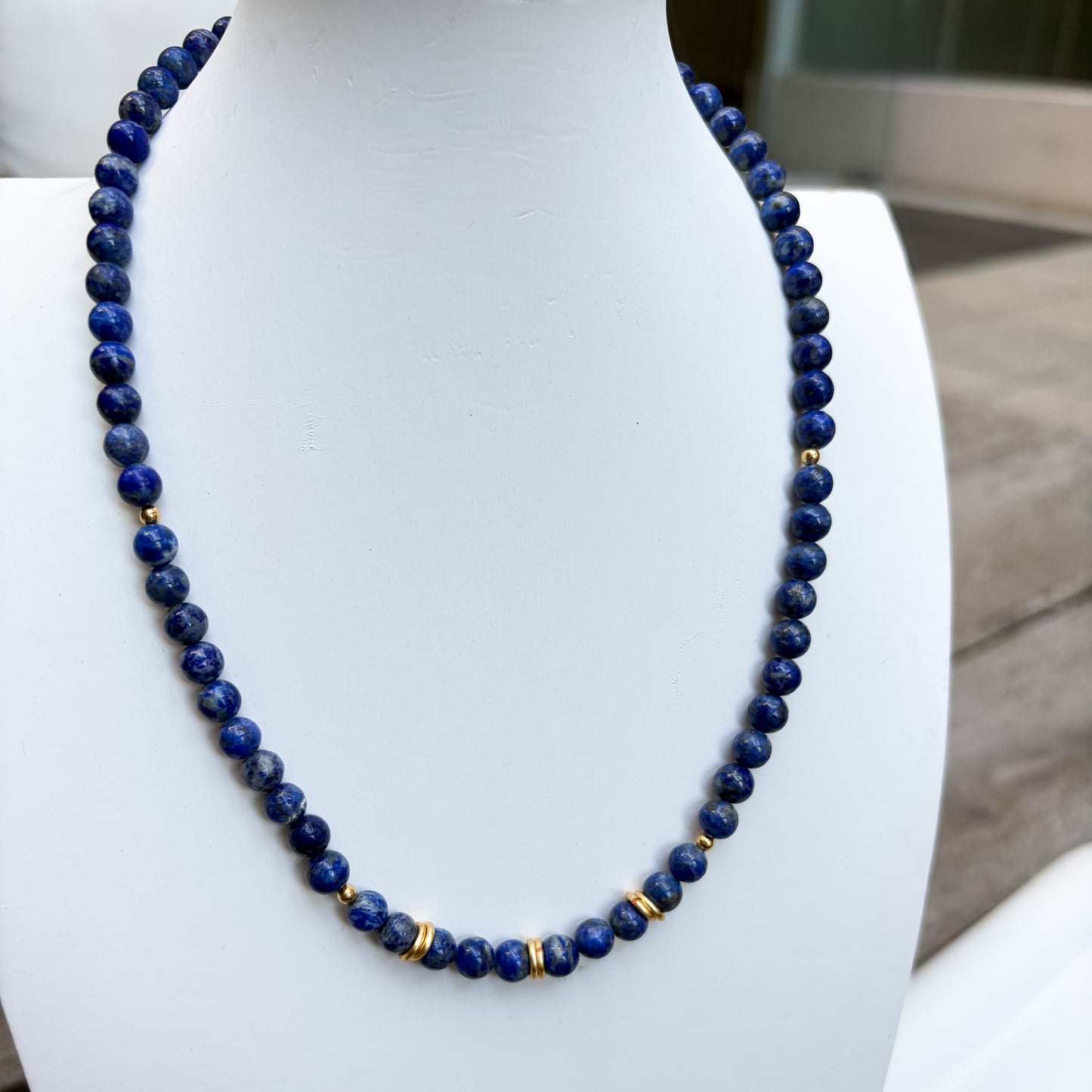 Collar mary lapizlazuli