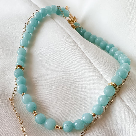 Collar mary amazonita