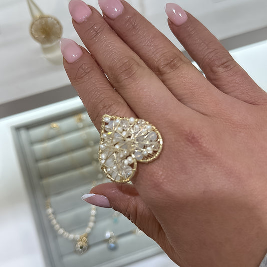 Anillo lou perlado