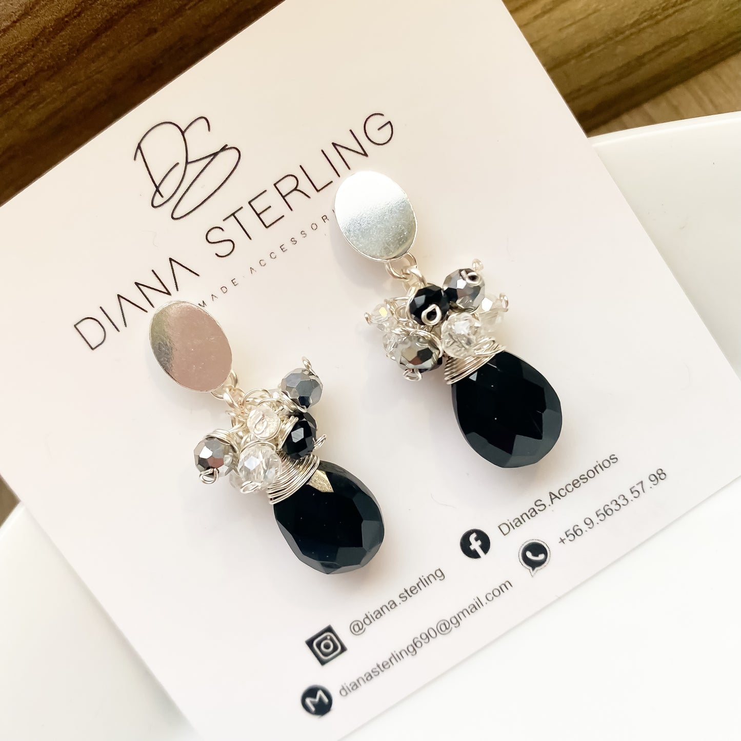 Aros Stone onix silver