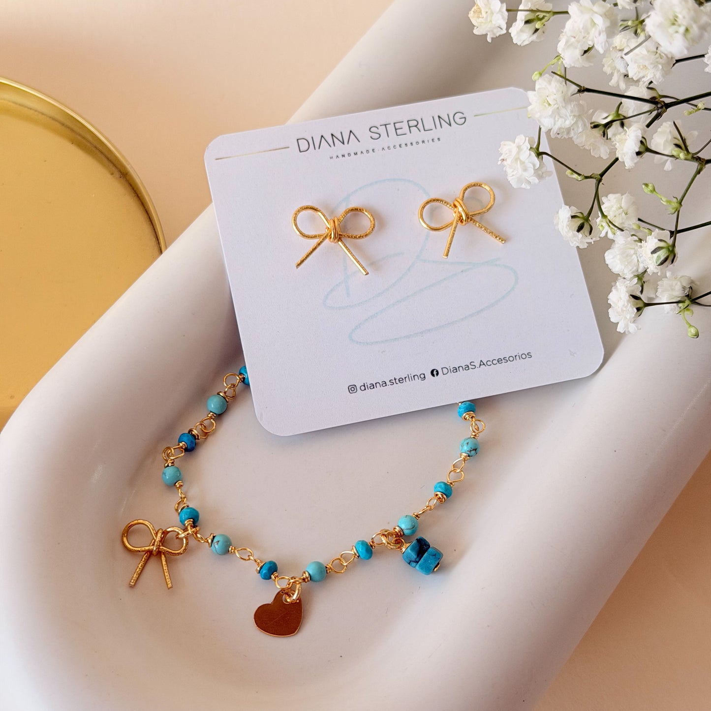 Set lazos - aros y pulsera
