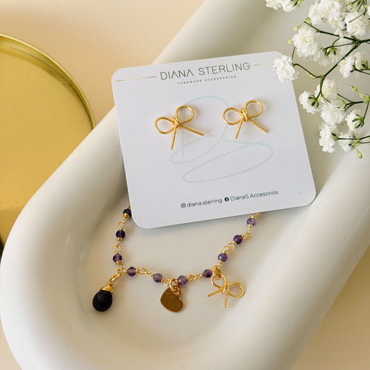 Set lazos - aros y pulsera