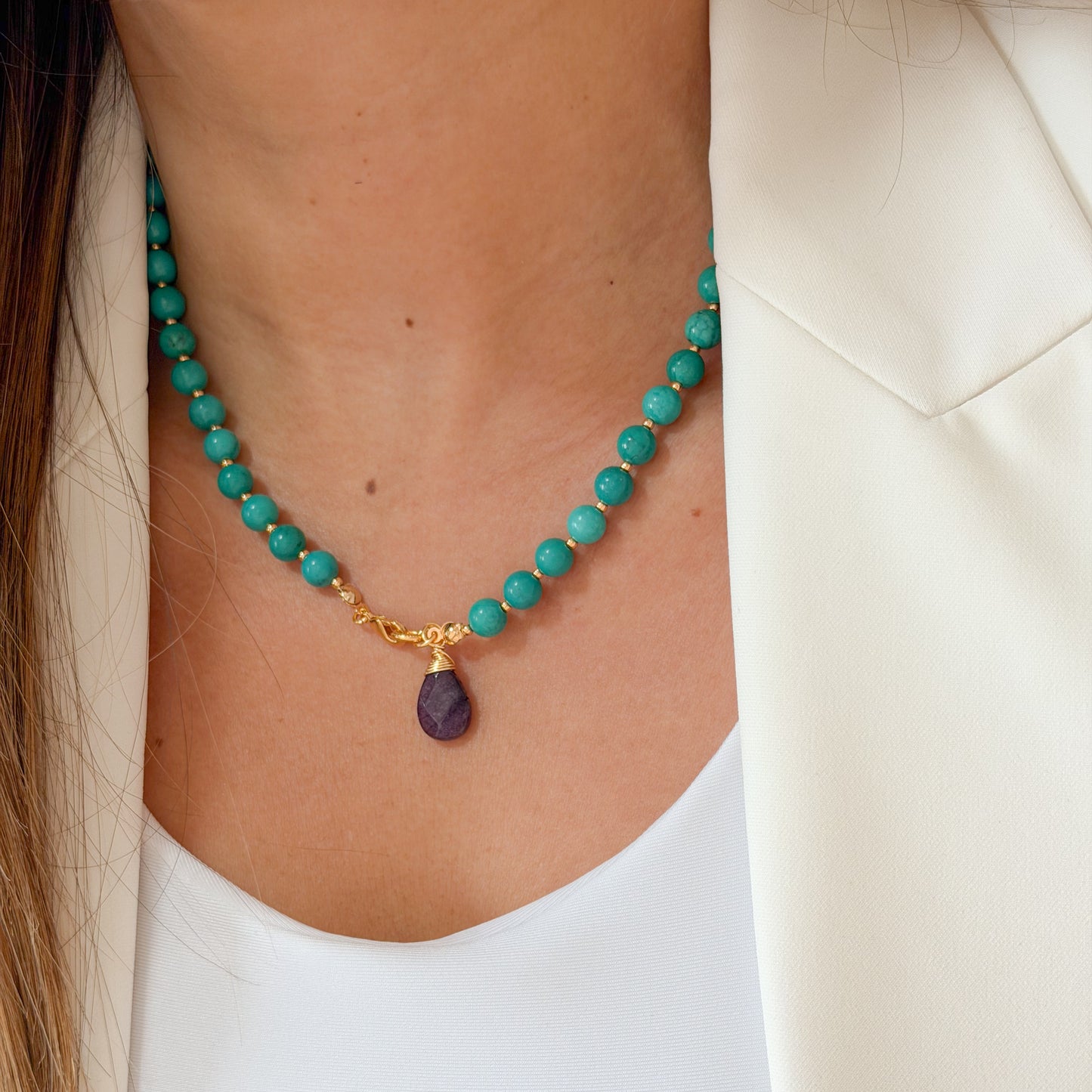 Collar turchese